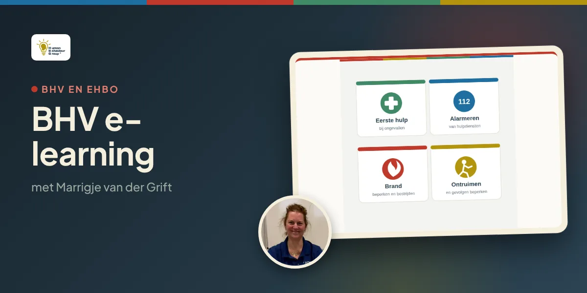 Kaartbeeld BHV e-learning: een onderdeel uit de training met Marrigje van der Grift
