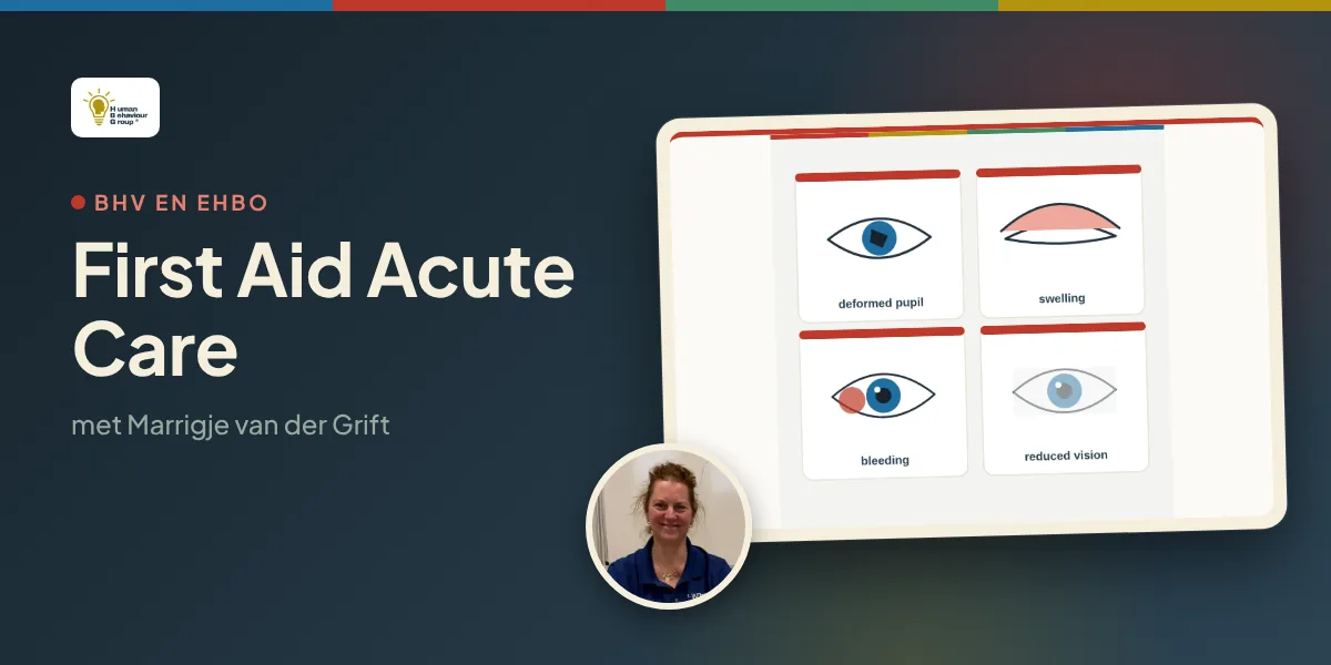 Kaartbeeld First Aid Acute Care: een onderdeel uit de training met Marrigje van der Grift